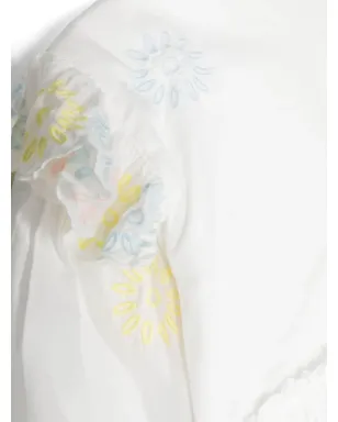 Stella McCartney Kids 花柄刺繍入りオーガニックコットンのドレス - ホワイト - サムネイル3