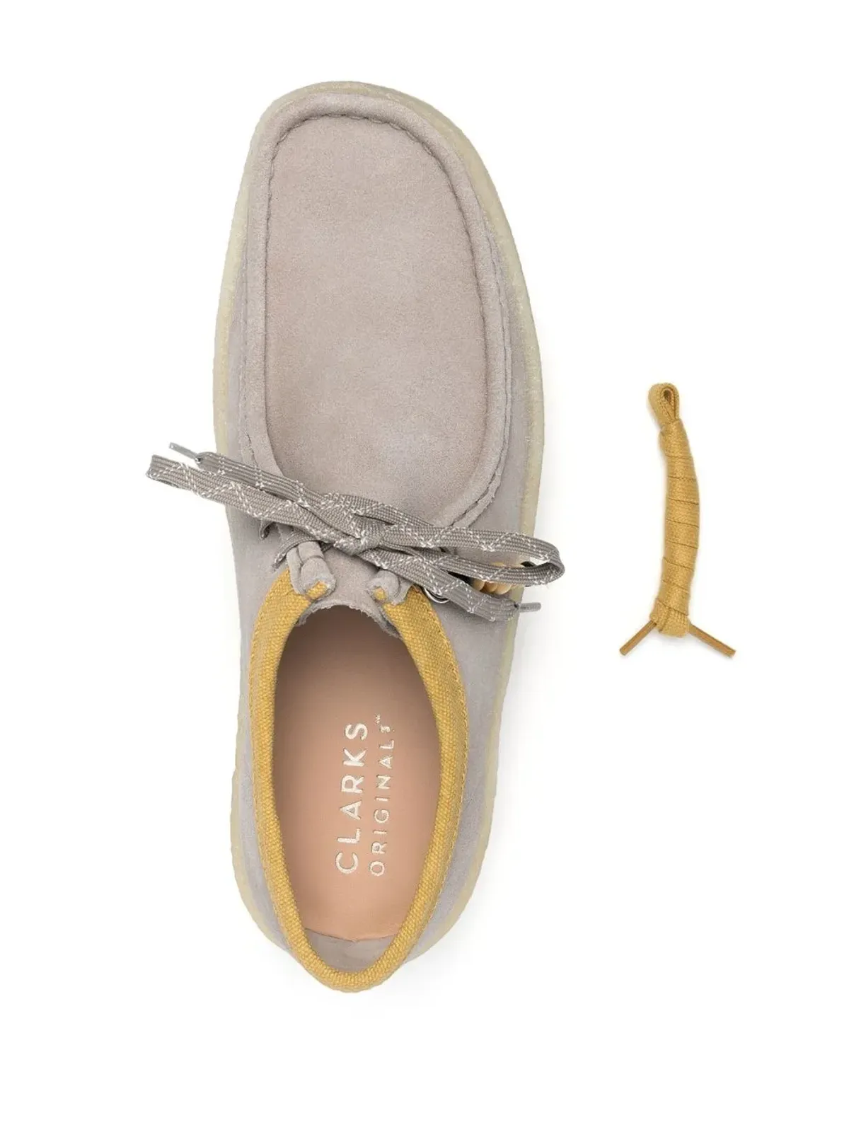 Clarks Originals レースアップ スエード ダービーシューズ グレー - 画像4