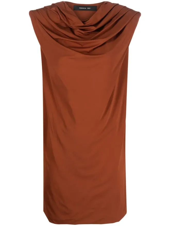 Federica Tosi Federica Tosi 寄せ縫いディテール ミニドレスの商品画像