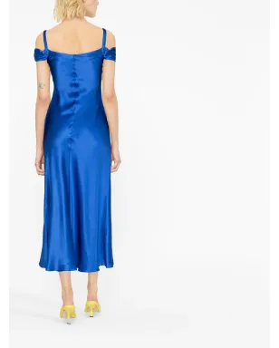 Alberta Ferretti ドレープシルクドレス - サムネイル4