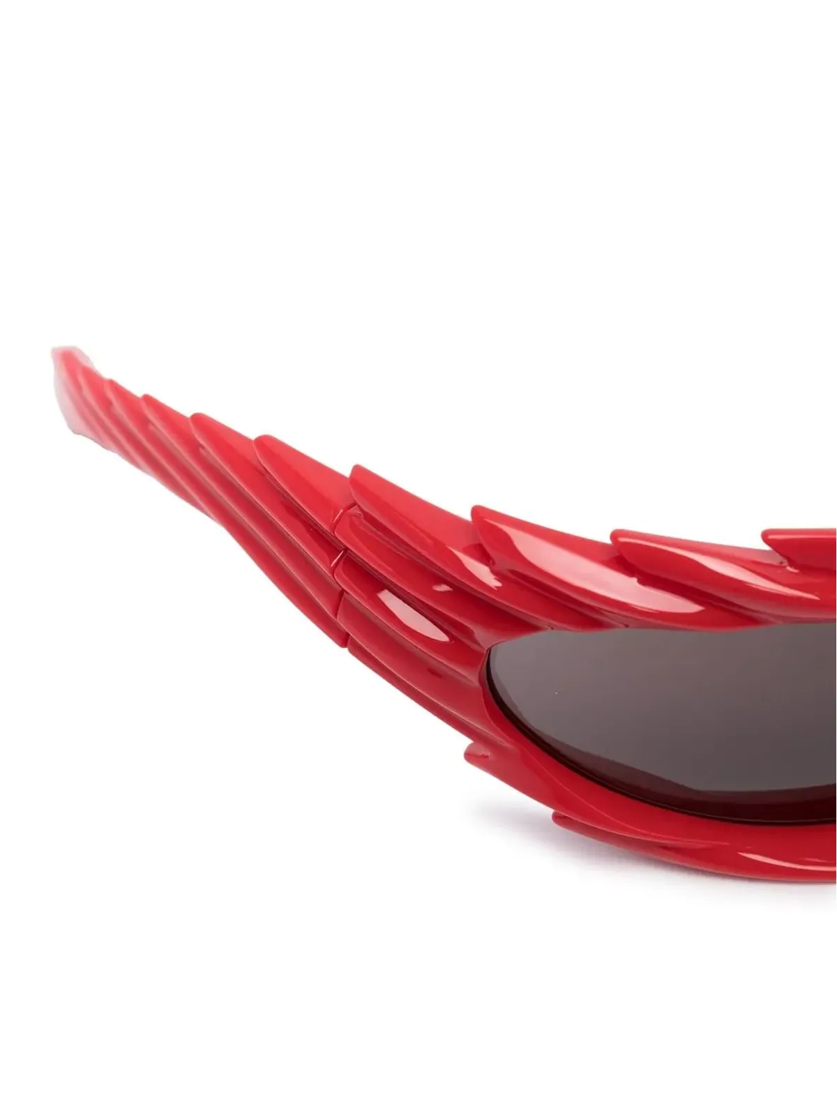 Balenciaga Eyewear セラテッド・ジオメトリックフレーム サングラス - レッド - 画像3