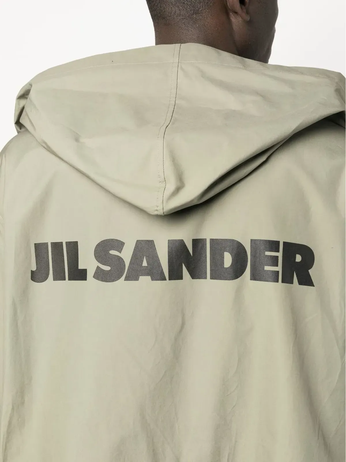 Jil Sander 背面ロゴプリントのフード付きコート - 画像5