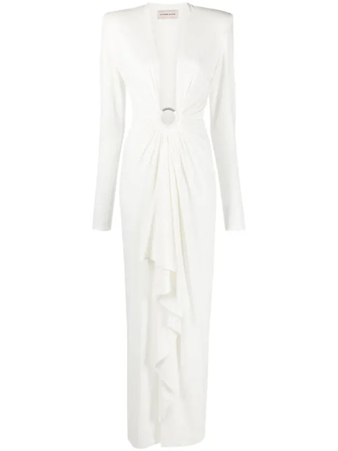 Alexandre Vauthier Alexandre Vauthier プランジネック・ドレープガウンの商品画像