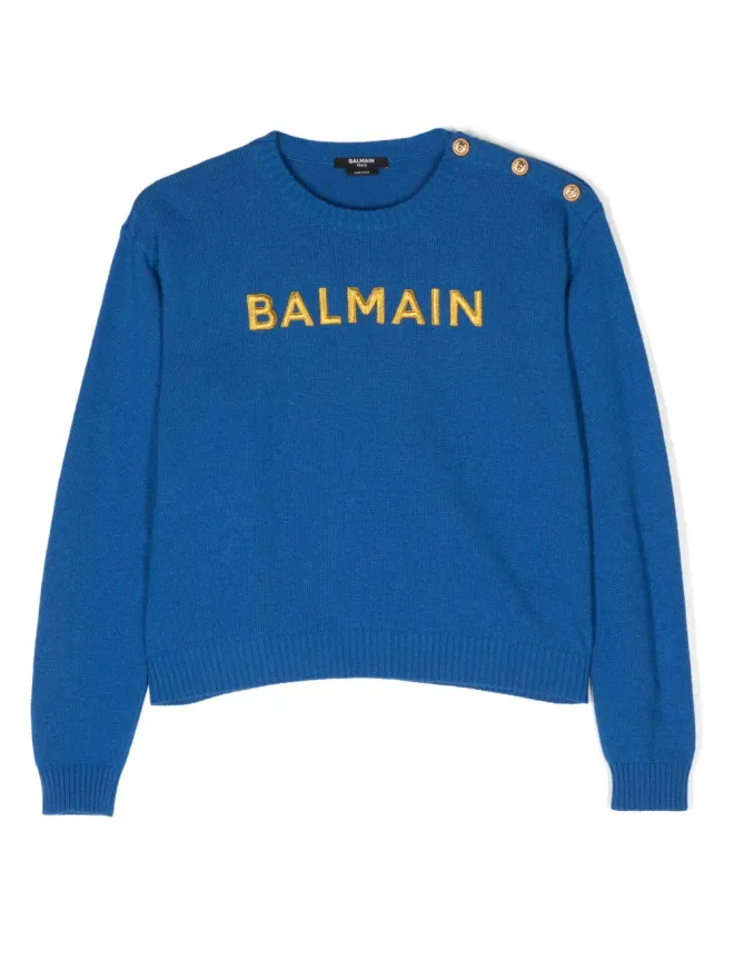 Balmain Kids Balmain Kids 刺繍ロゴ クルーネック ジャンパーの商品画像