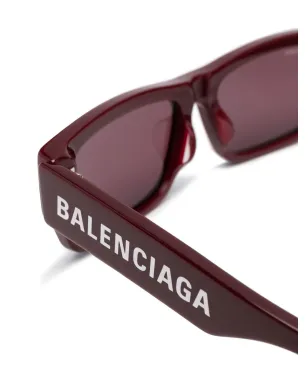 Balenciaga Eyewear レクタングルフレーム サングラス - レッド - サムネイル3