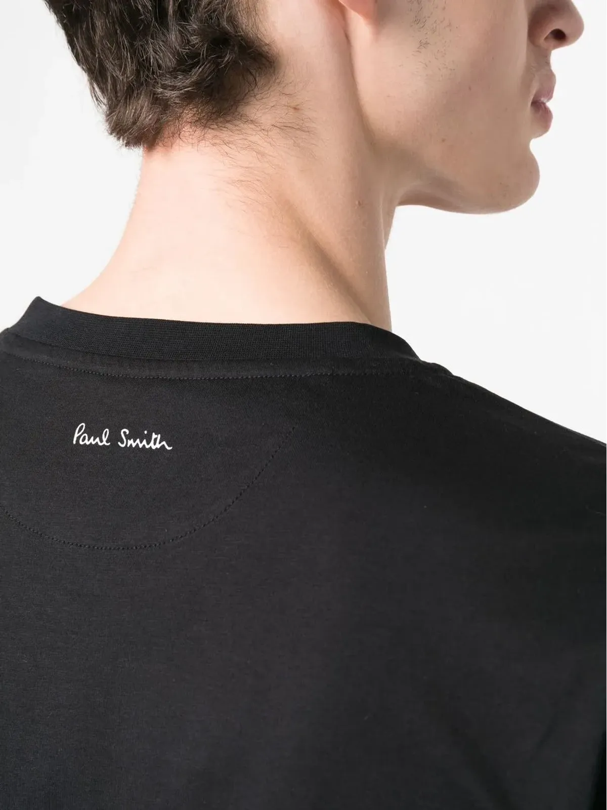 Paul Smith ロゴタグ付きコットンTシャツ - 画像5