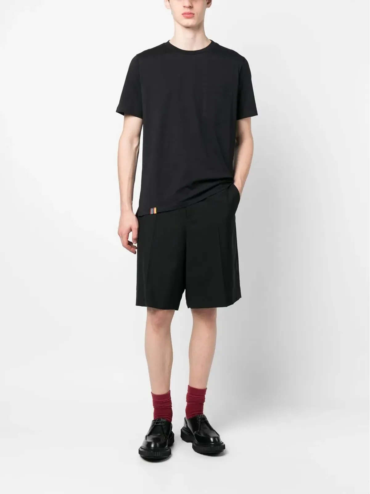 Paul Smith ロゴタグ付きコットンTシャツ - 画像2