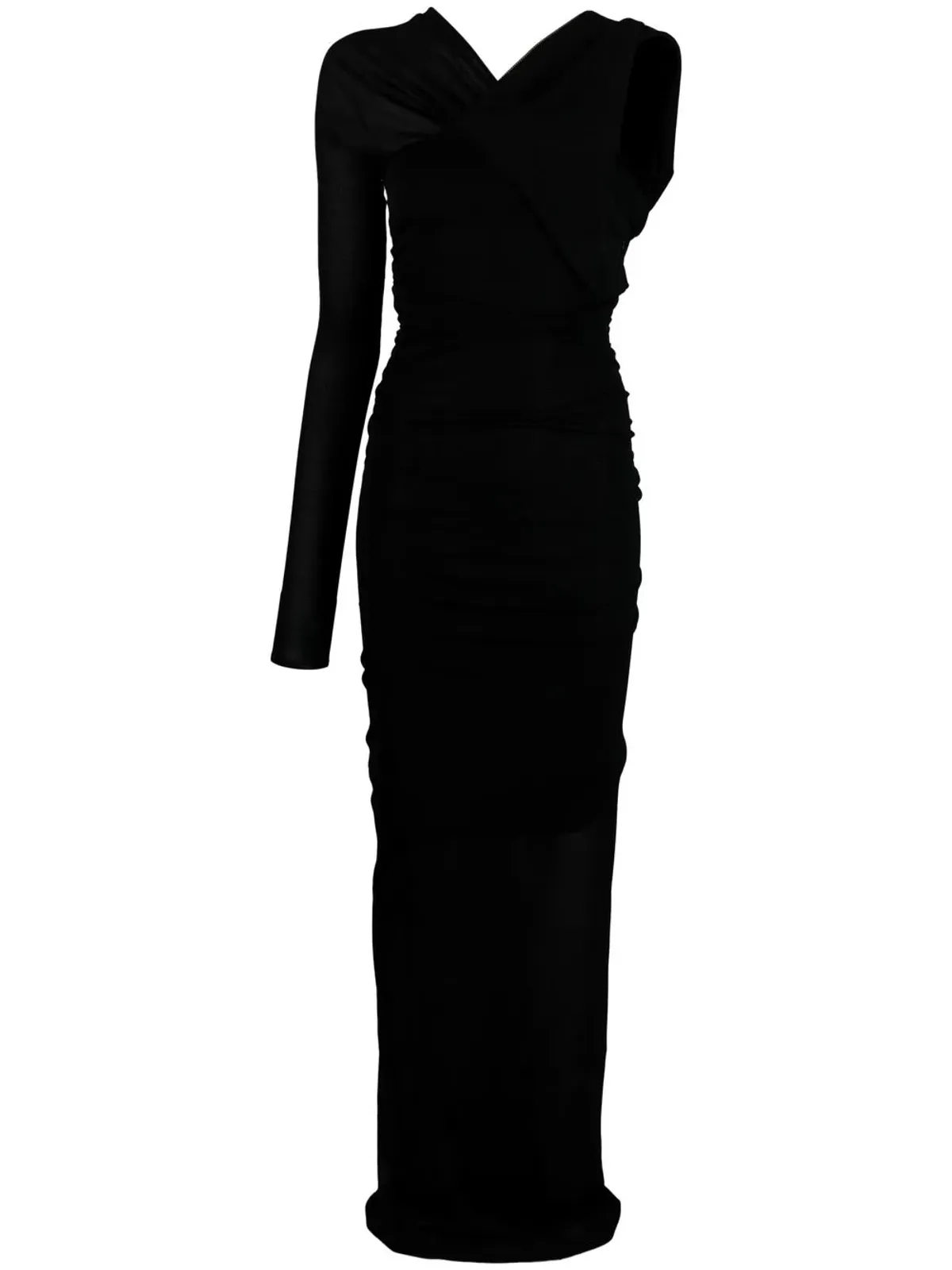 Saint Laurent セミシアー片袖ロングドレス - 画像1