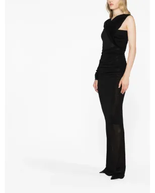 Saint Laurent セミシアー片袖ロングドレス - サムネイル3