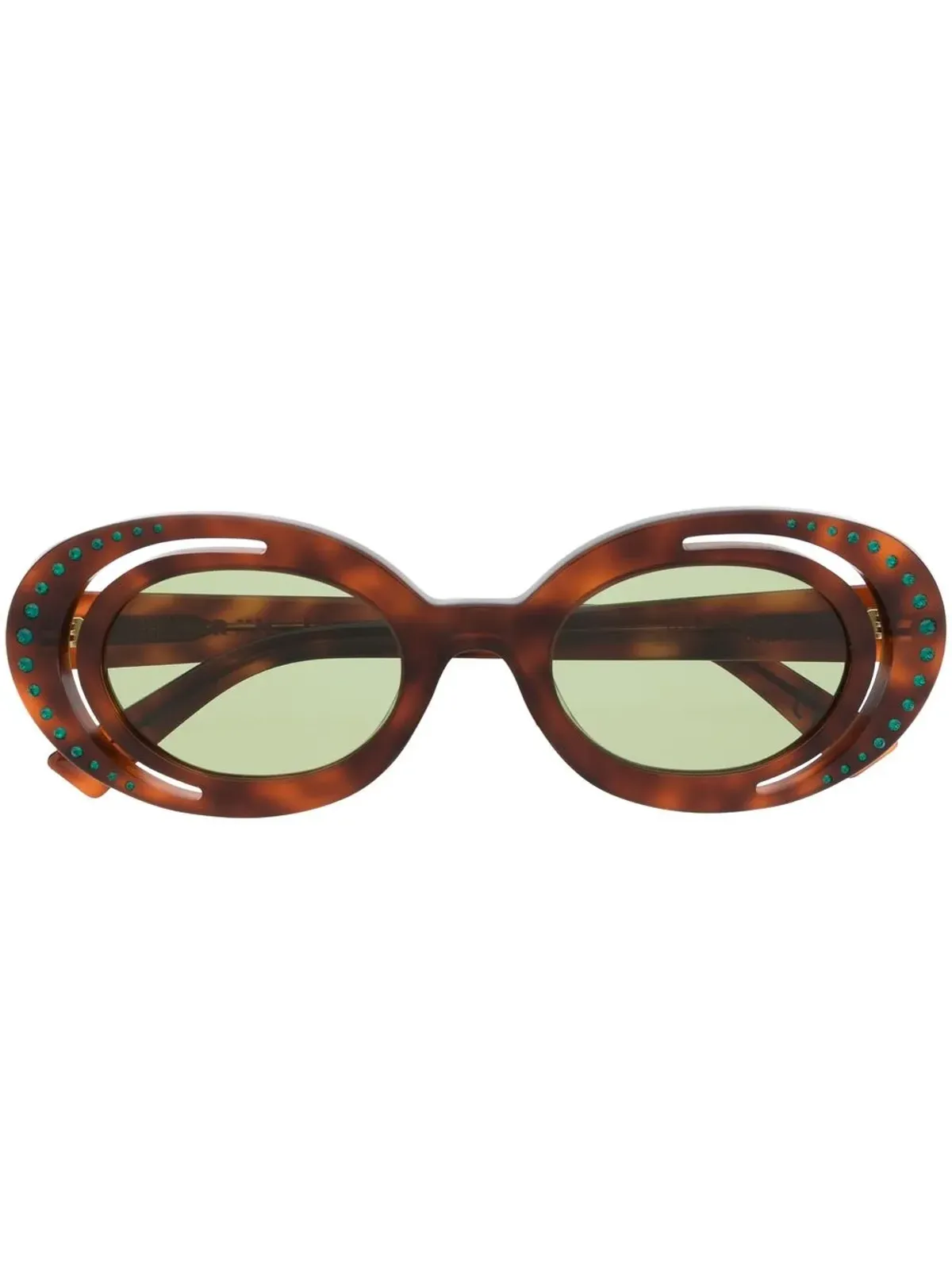 Marni Eyewear Zion tortoiseshell oval-frame sunglasses - 画像1