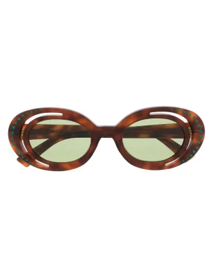 Marni Eyewear Zion tortoiseshell oval-frame sunglasses - サムネイル1