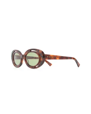 Marni Eyewear Zion tortoiseshell oval-frame sunglasses - サムネイル2