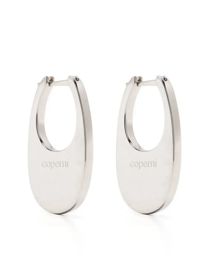 Coperni Coperni ミディアムスワイプ ロゴ イヤリング（シルバー）の商品画像