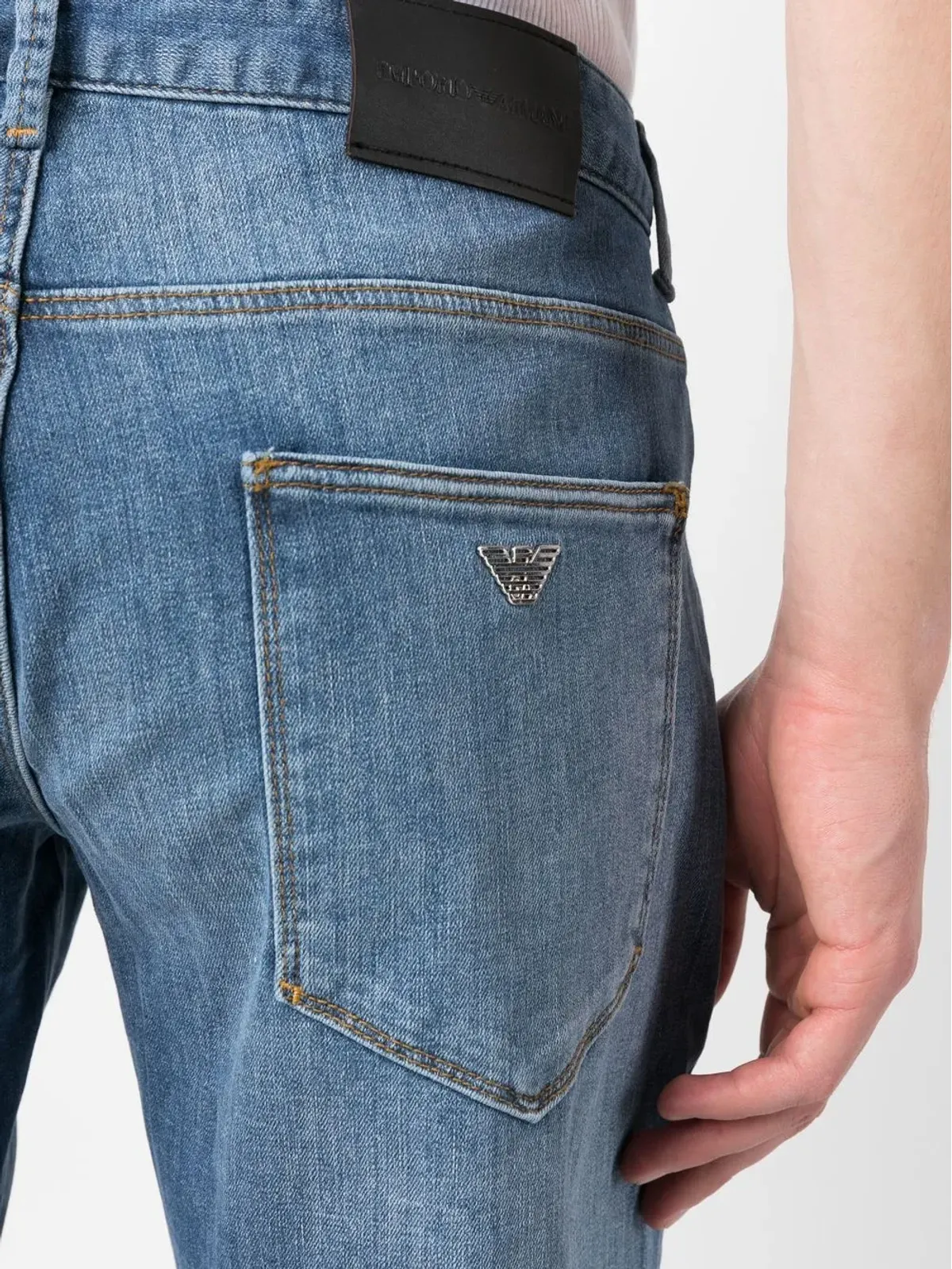 Emporio Armani フェードエフェクトストレートジーンズ - 画像5
