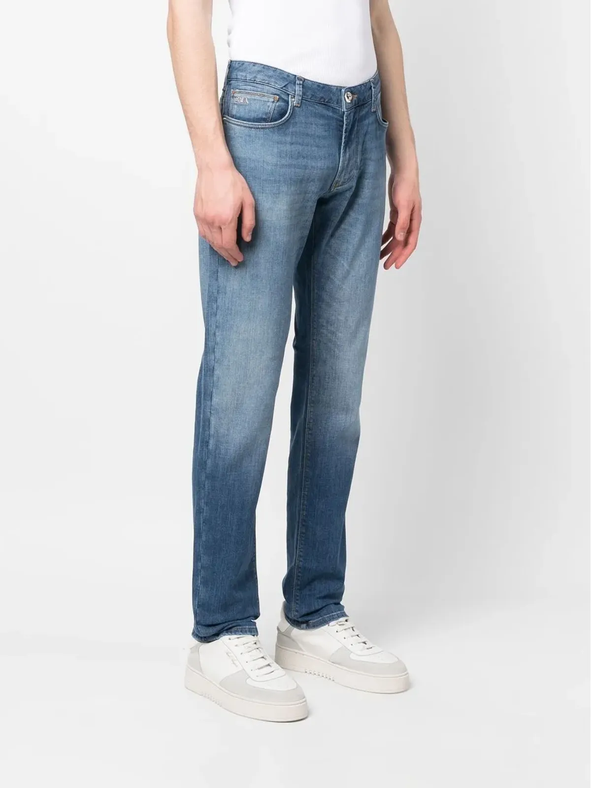 Emporio Armani フェードエフェクトストレートジーンズ - 画像3