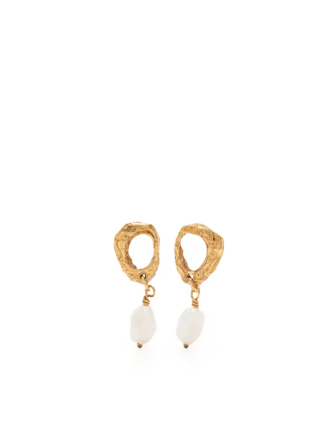 LOVENESS LEE LOVENESS LEE Dio Aurum pearl-embellished drop earrings - Goldの商品画像