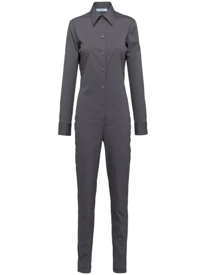 Prada Prada ロングスリーブポプリンジャンプスーツの商品画像