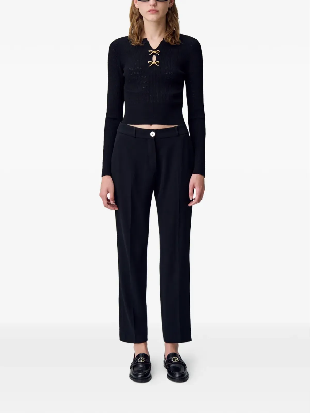 Claudie Pierlot クロップド丈のテーラードパンツ - 画像2