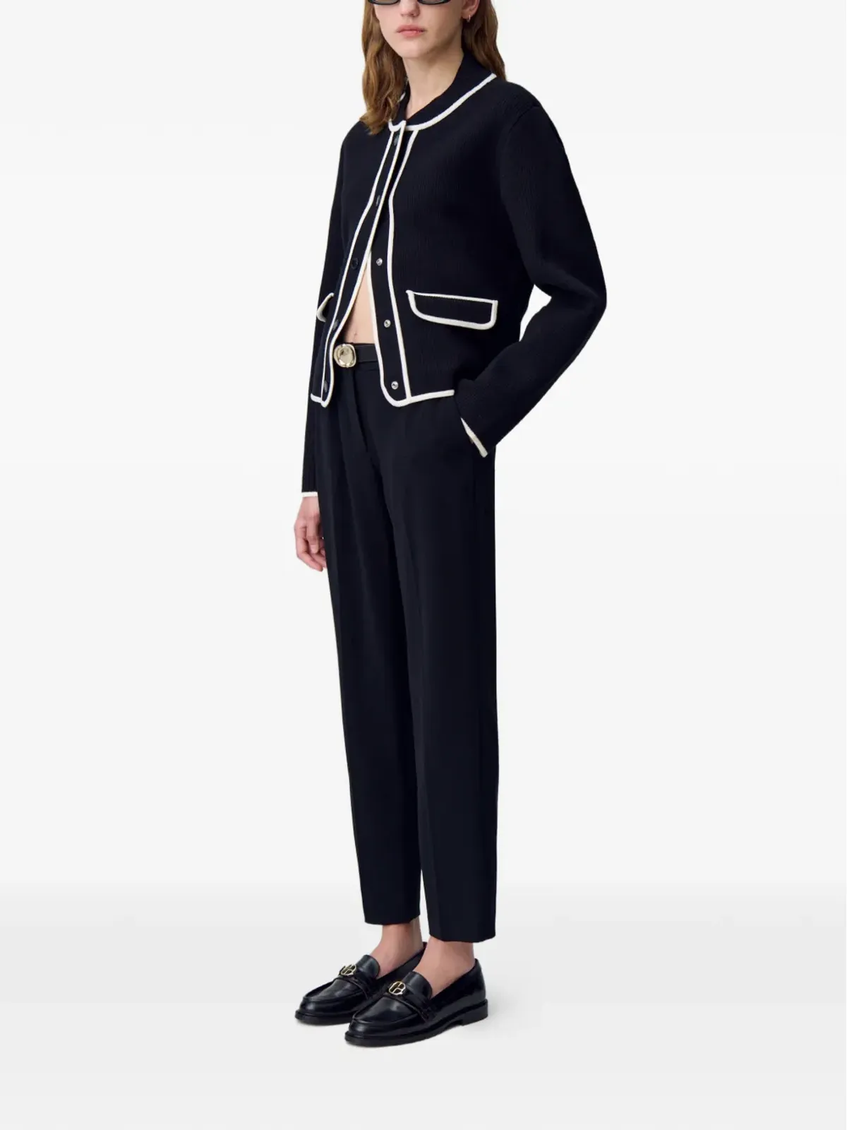 Claudie Pierlot クロップド丈のテーラードパンツ - 画像3
