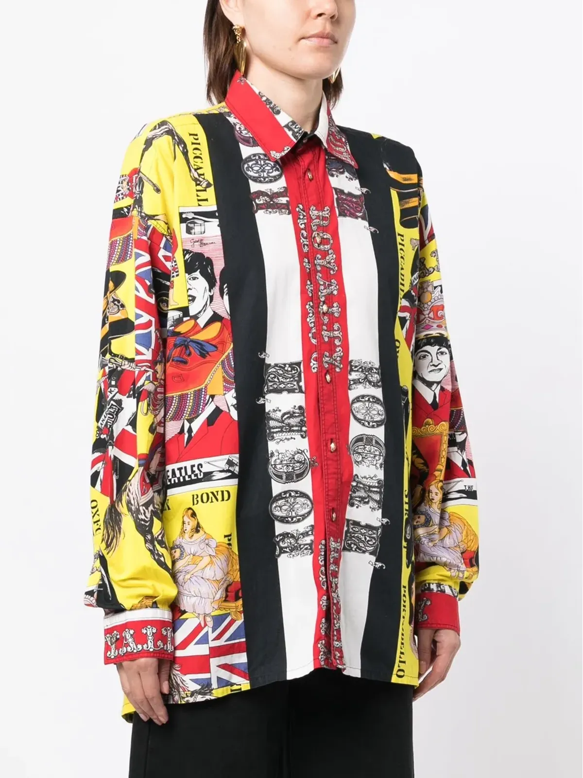 Versace Pre-Owned 1990年代-2000年代 グラフィックプリント コットンシャツ - マルチカラー - 画像3