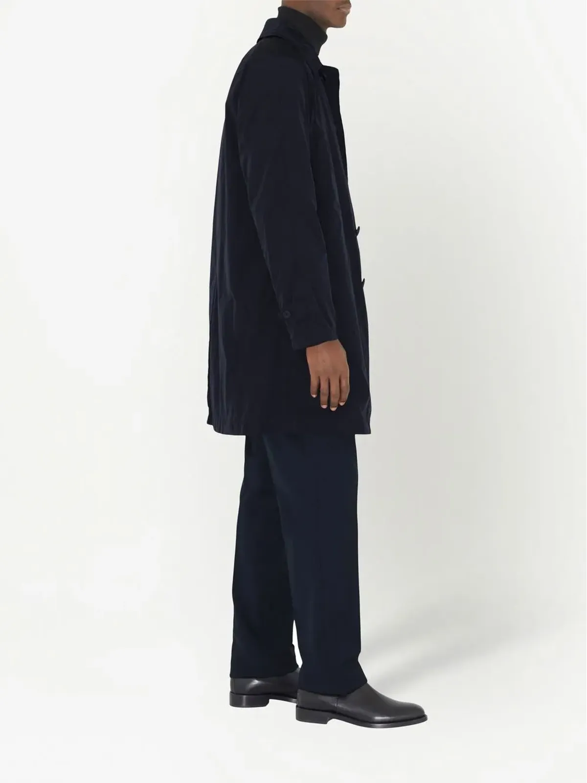 Burberry シングルブレスト ロゴパッチ コート - 画像3