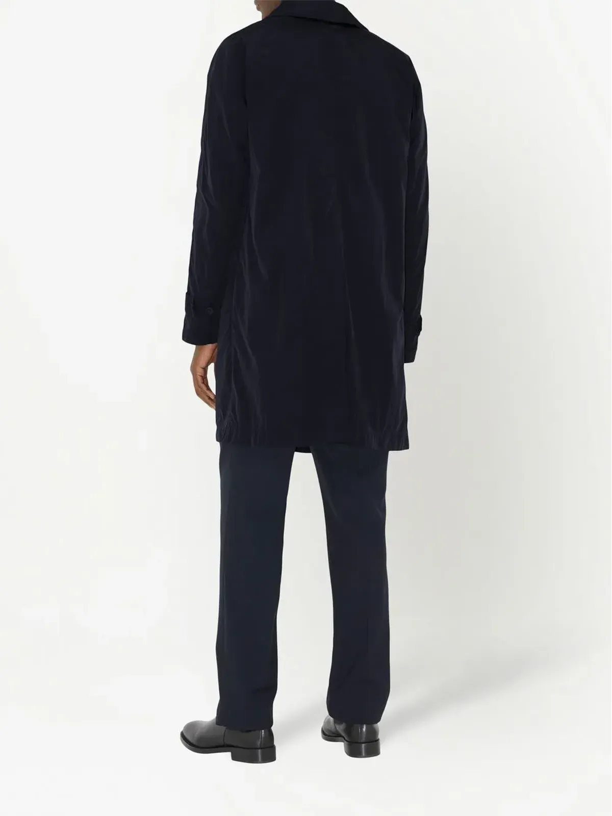 Burberry シングルブレスト ロゴパッチ コート - 画像4