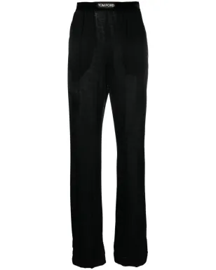 TOM FORD ロゴ入りウエストバンド カシミア トラックパンツ - サムネイル1