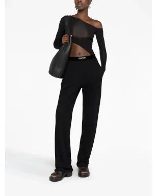 TOM FORD ロゴ入りウエストバンド カシミア トラックパンツ - サムネイル2