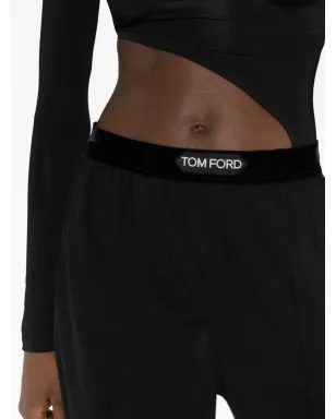 TOM FORD ロゴ入りウエストバンド カシミア トラックパンツ - サムネイル3