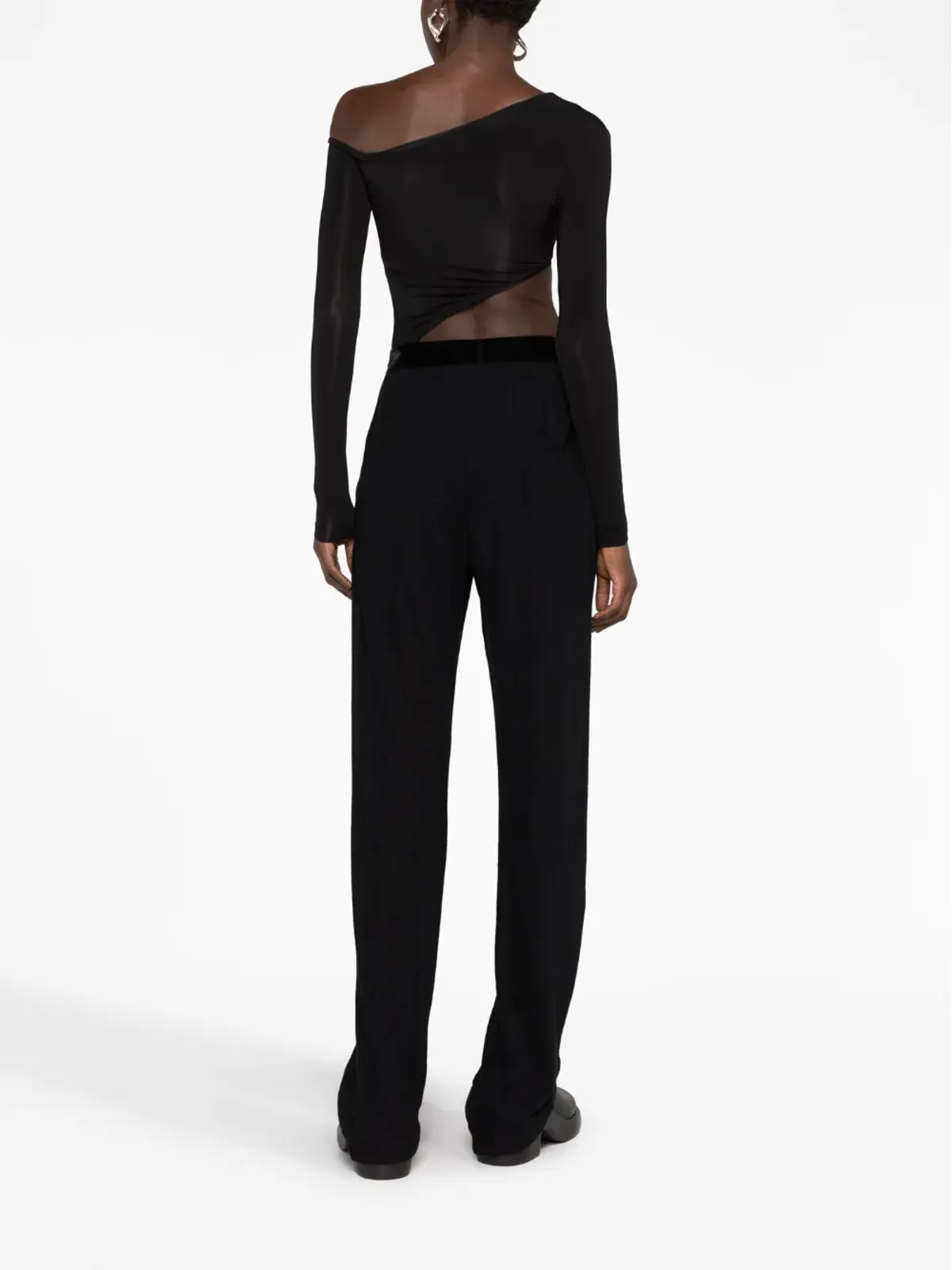 TOM FORD ロゴ入りウエストバンド カシミア トラックパンツ - 画像4