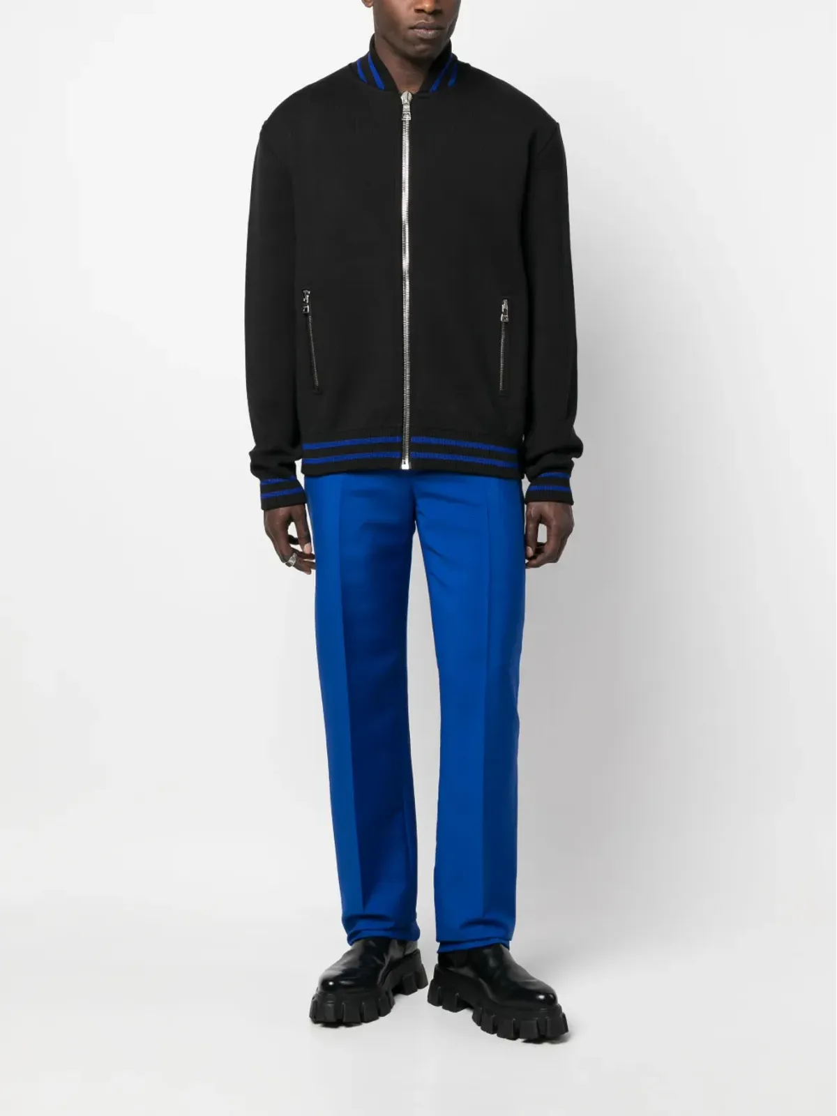 Balmain ジップ付きニットジャンパー - ブラック - 画像2