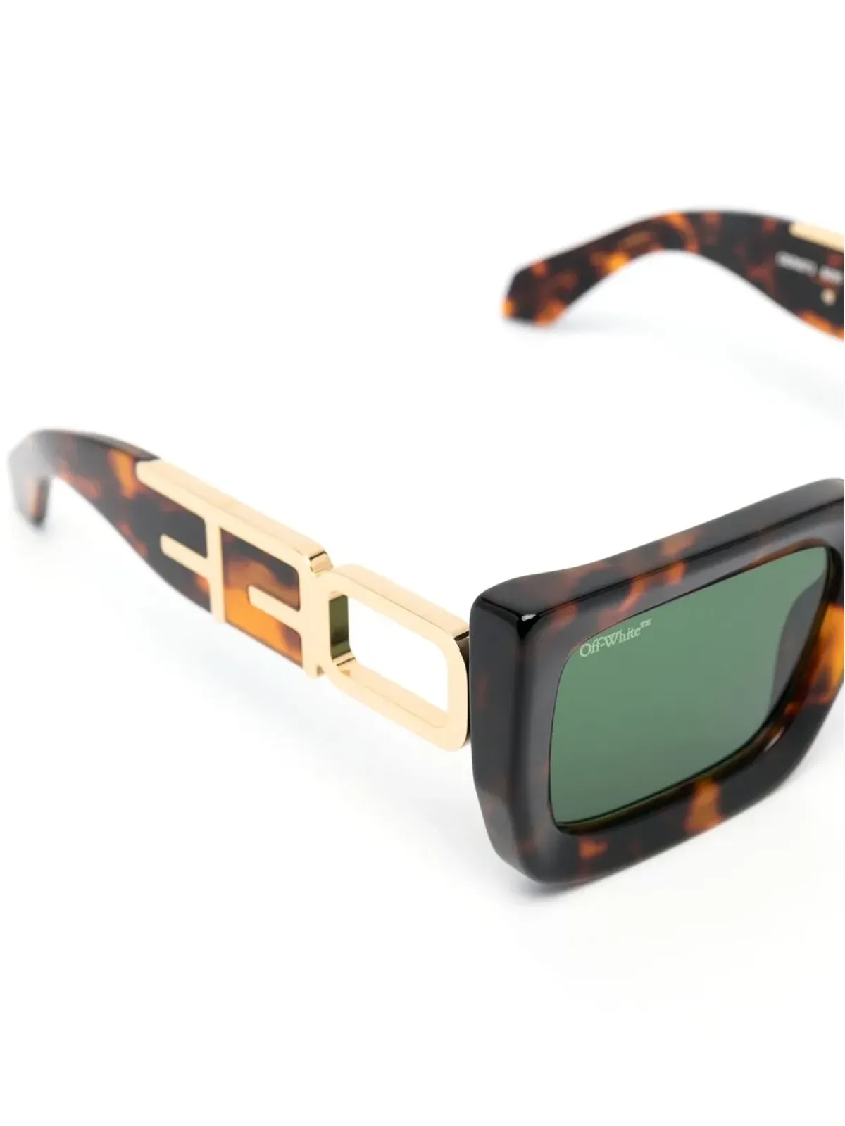 Off-White Eyewear べっ甲柄スクエアフレーム サングラス - ブラウン - 画像3