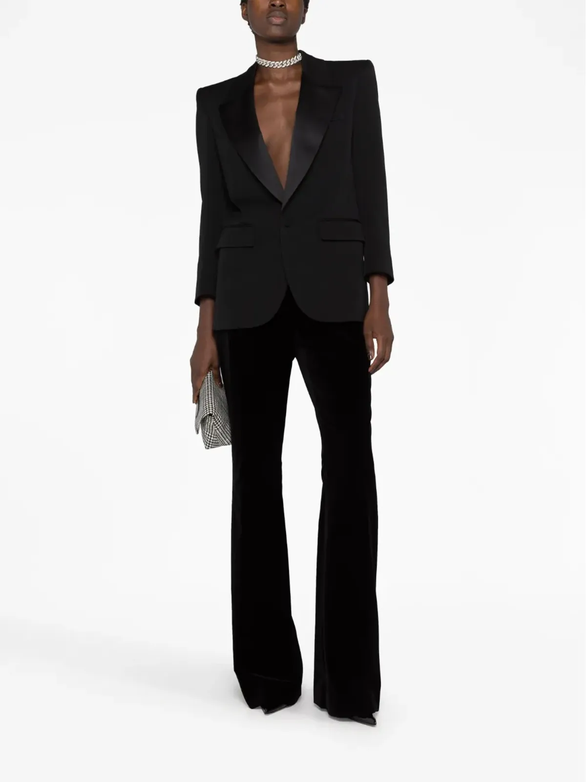 TOM FORD ハイウエスト フレアパンツ（ブラック） - 画像2