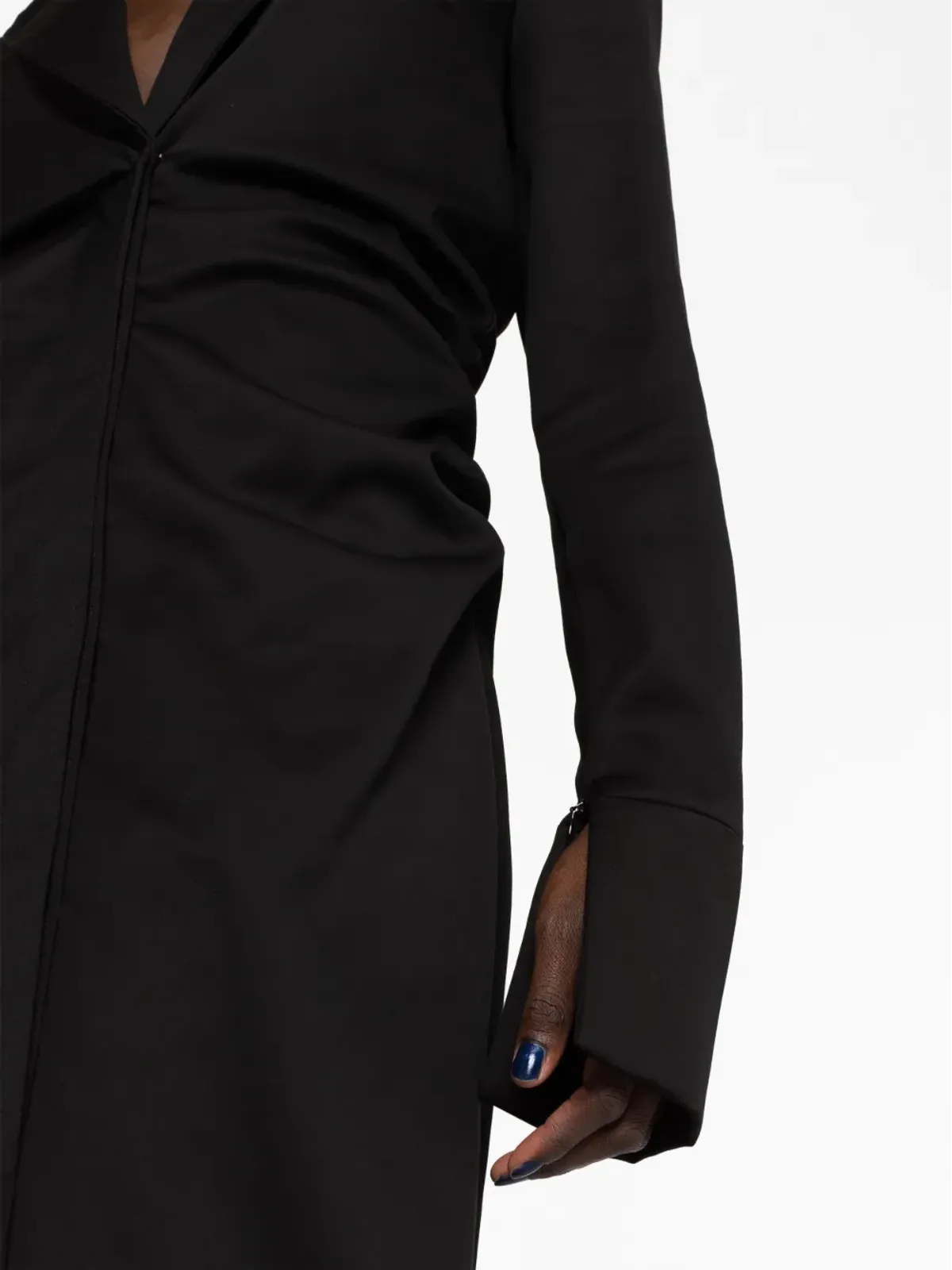 TOM FORD リュシュ テーラード ミディドレス ブラック - 画像3