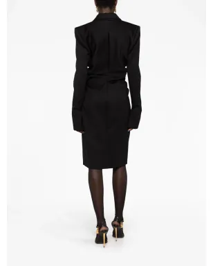 TOM FORD リュシュ テーラード ミディドレス ブラック - サムネイル4