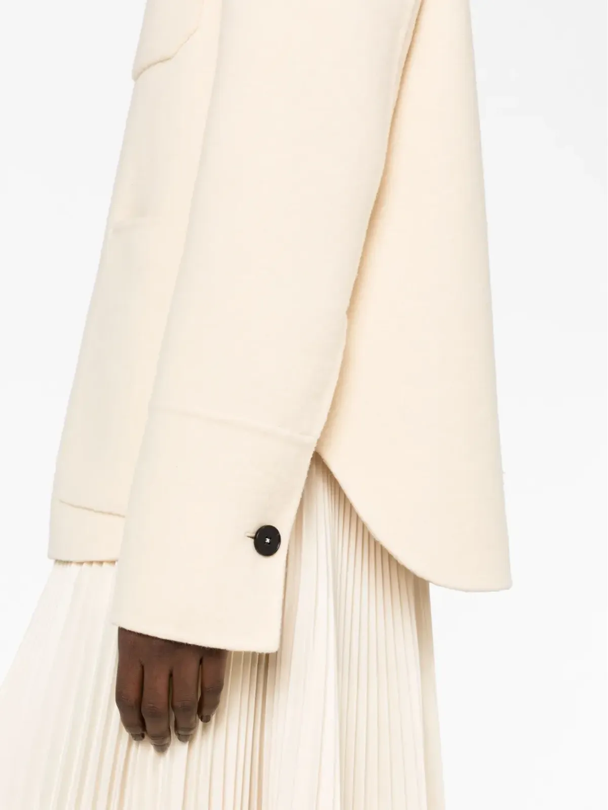 Jil Sander ボタンアップ ウールシャツジャケット - 画像3