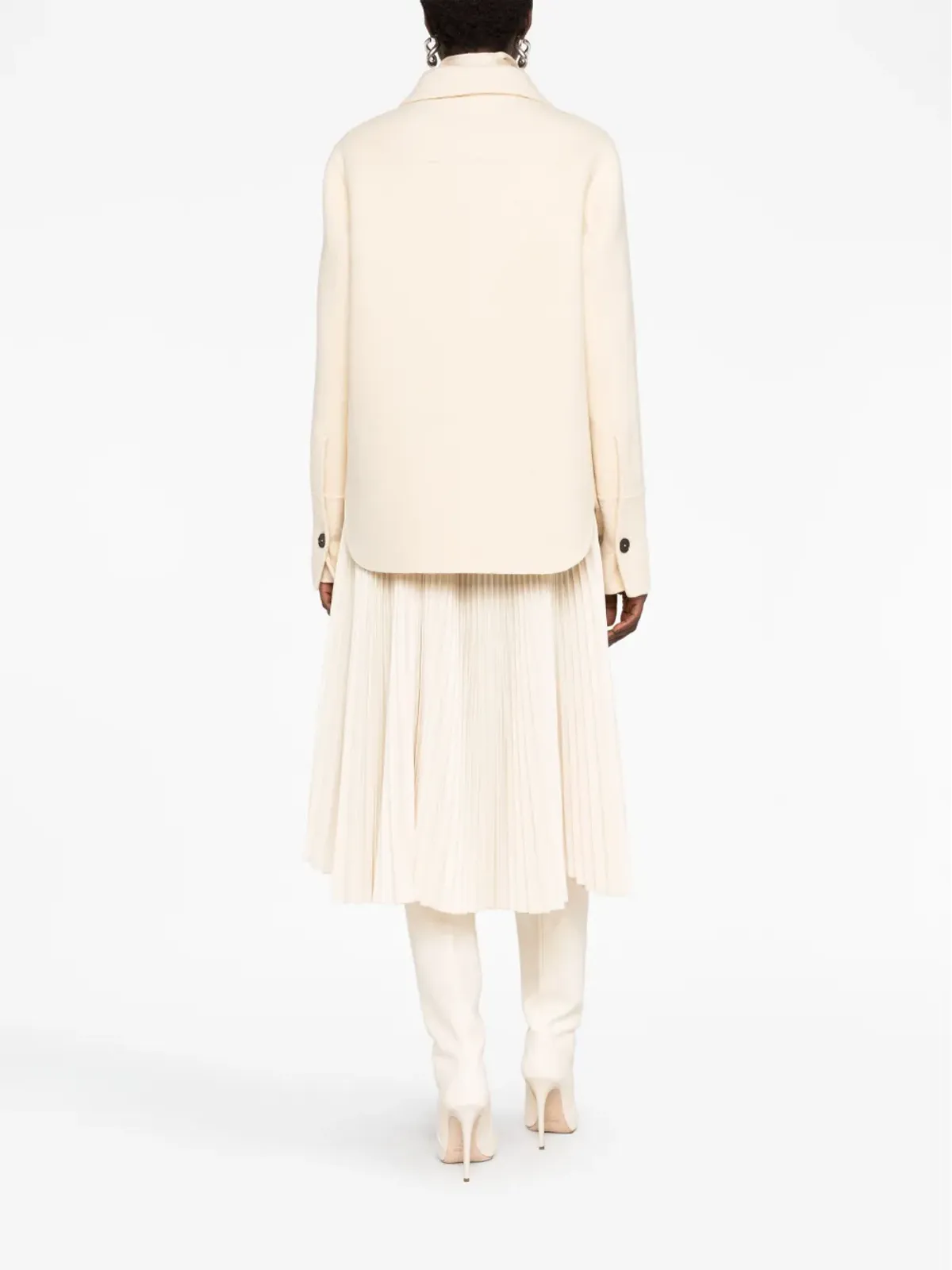 Jil Sander ボタンアップ ウールシャツジャケット - 画像4