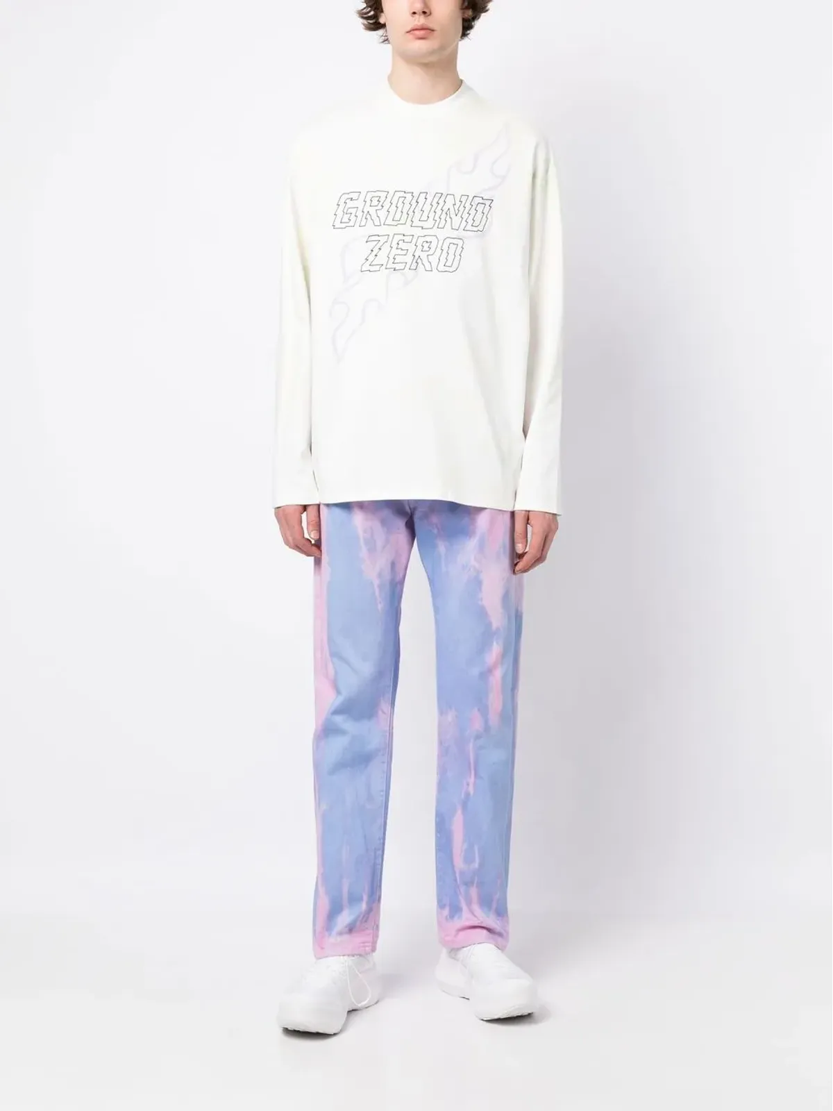 Ground Zero グラフィックプリント長袖Tシャツ - 画像2