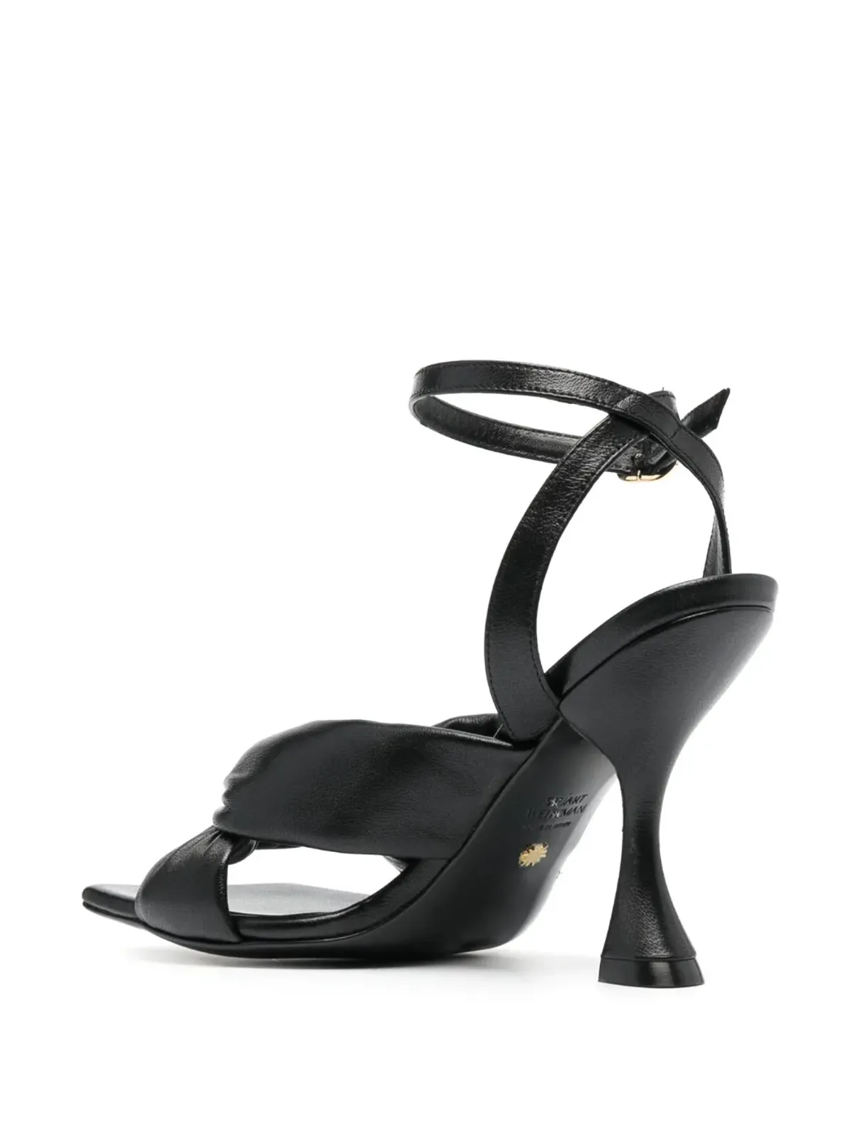 Stuart Weitzman Playa レザーサンダル ブラック - 画像3