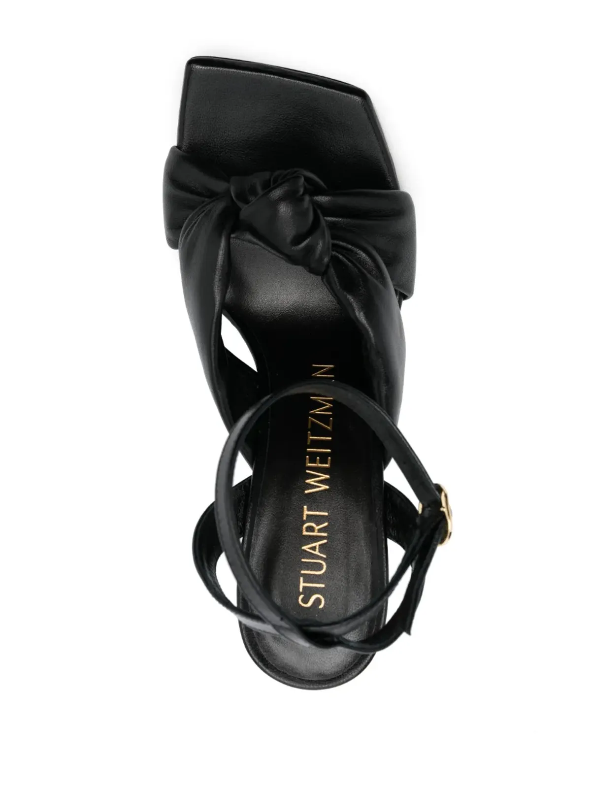 Stuart Weitzman Playa レザーサンダル ブラック - 画像4