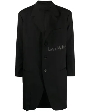 Yohji Yamamoto ノッチドラペル ウールコート - サムネイル1