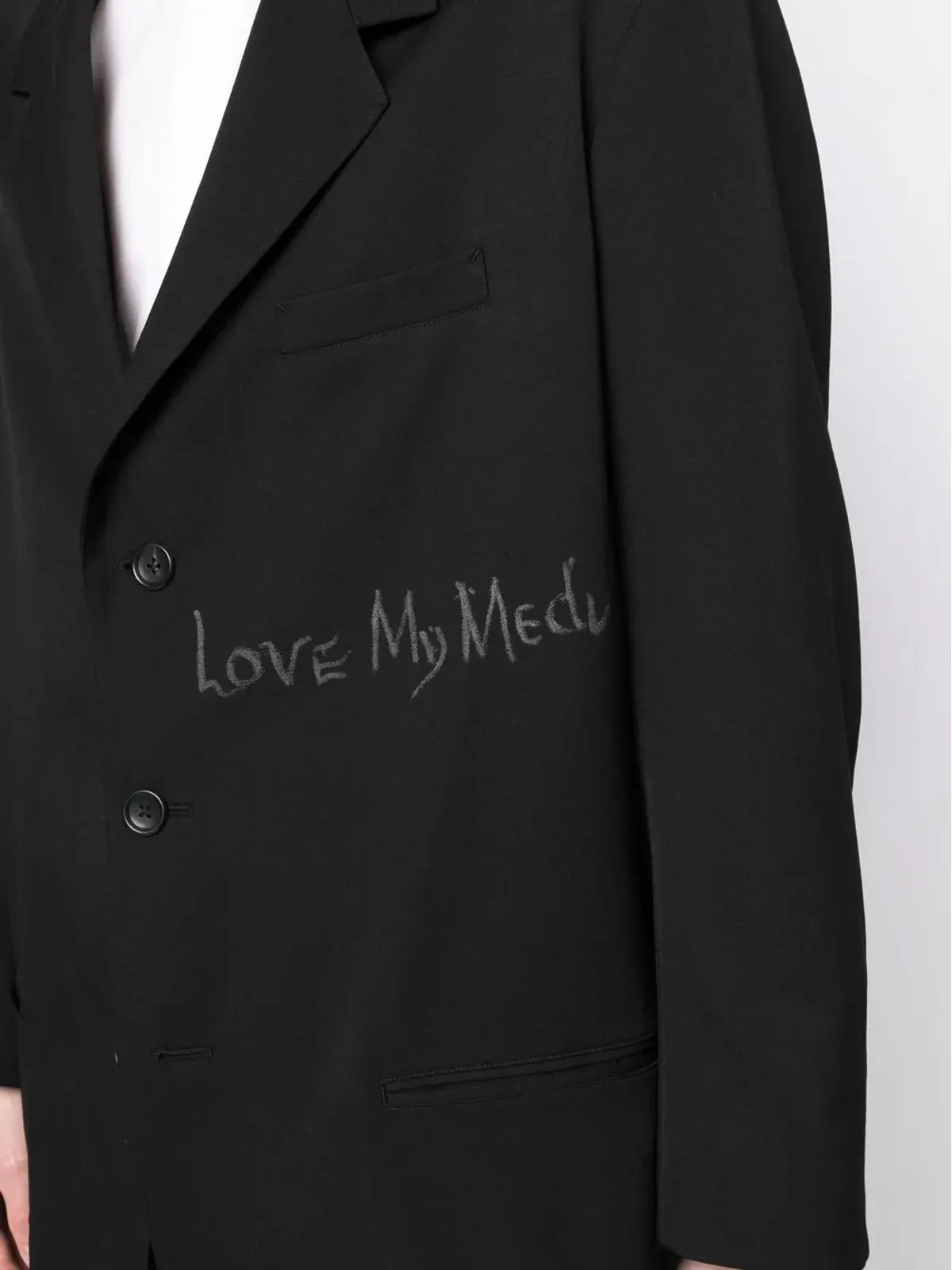 Yohji Yamamoto ノッチドラペル ウールコート - 画像5
