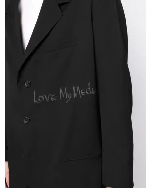Yohji Yamamoto ノッチドラペル ウールコート - サムネイル5