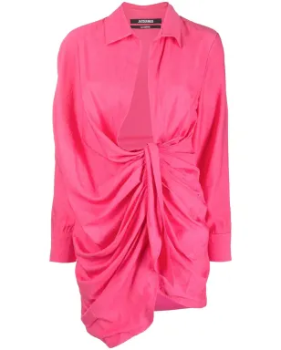 Jacquemus ラ・ローブ・バイア シャツドレス - ピンク - サムネイル1