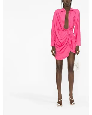 Jacquemus ラ・ローブ・バイア シャツドレス - ピンク - サムネイル2