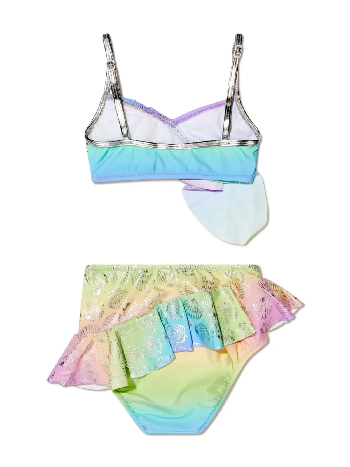 Nessi Byrd Kids Gigi seashell-print bikini - Pink - 画像2