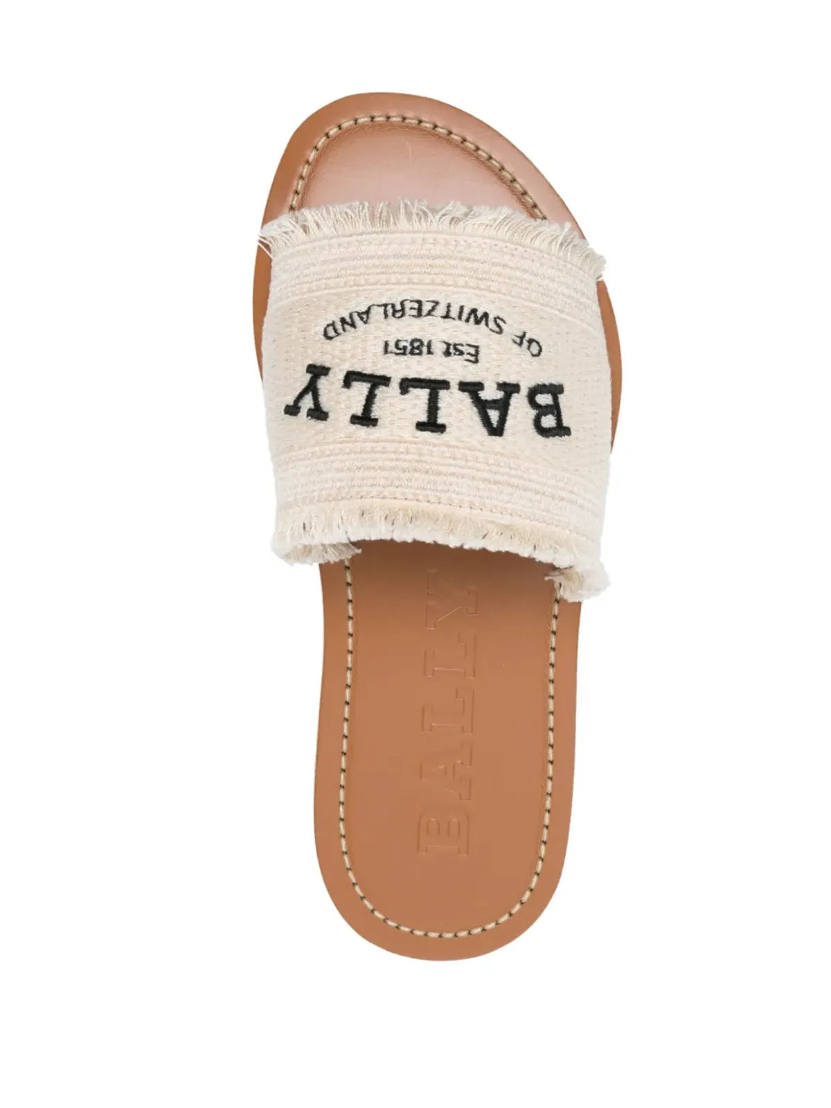 Bally ロゴ刺繍入りスライドサンダル - 画像4