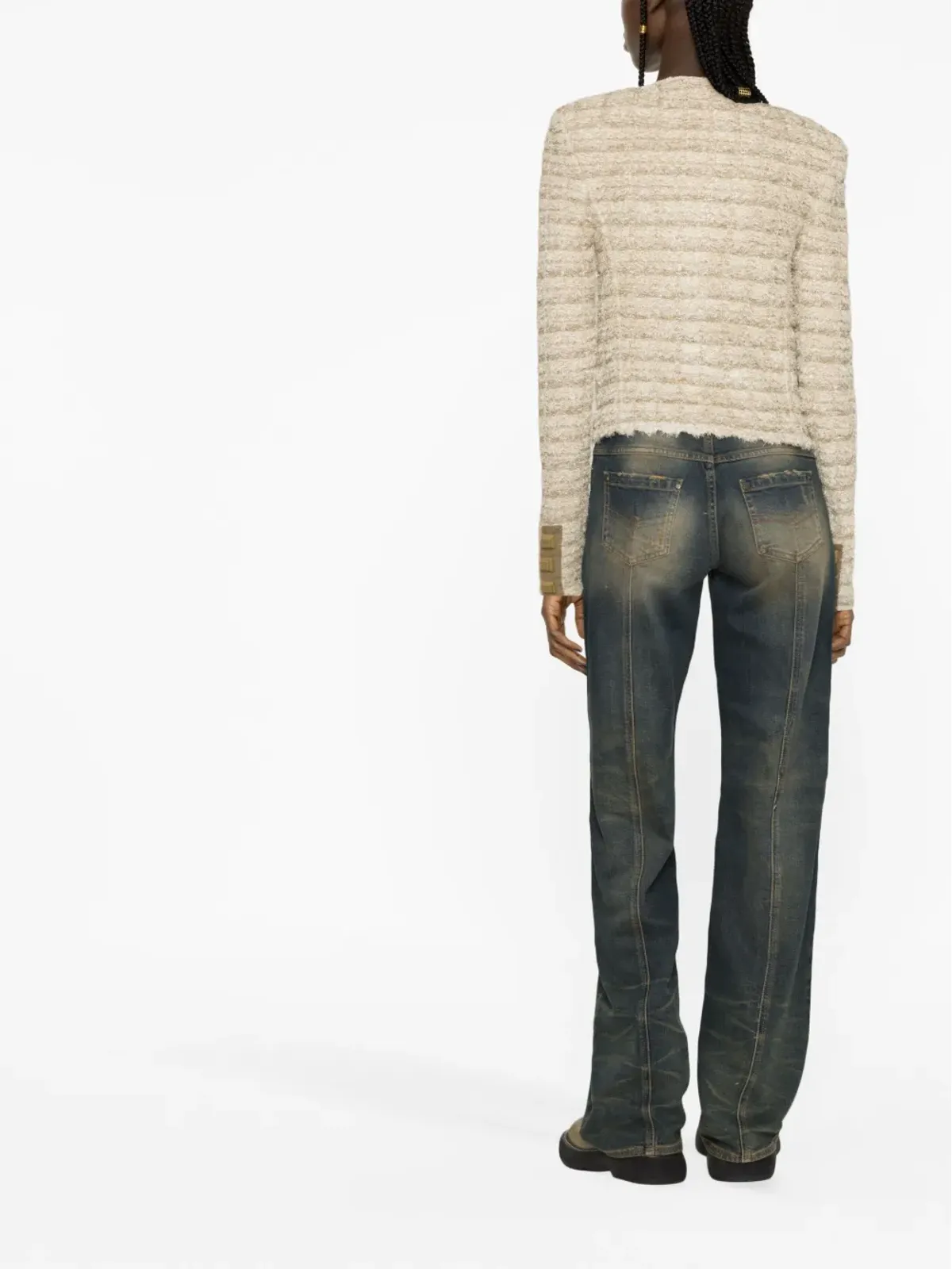 Balmain ボタン付きブークレジャケット グリーン - 画像4