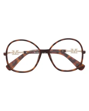 Max Mara Eyewear べっ甲柄オーバーサイズメガネ - サムネイル1