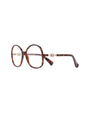 Max Mara Eyewear べっ甲柄オーバーサイズメガネ - サムネイル2